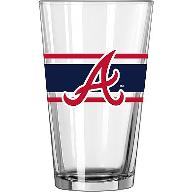 Atlanta Braves 16oz. Stripe Pint Glass