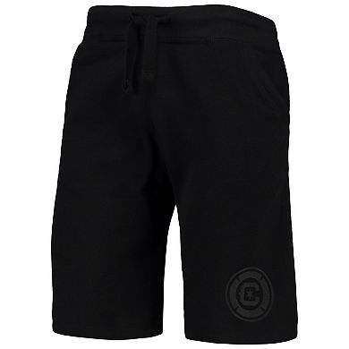 Men's Mitchell & Ness Chicago Fire All Black Fleece Shorts