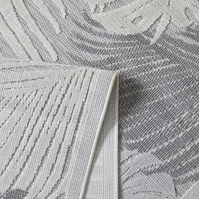 Sonoma Goods For Life® Indoor/Outdoor Neutral Palm Leaves Throw & Area Rug