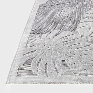 Sonoma Goods For Life® Indoor/Outdoor Neutral Palm Leaves Throw & Area Rug