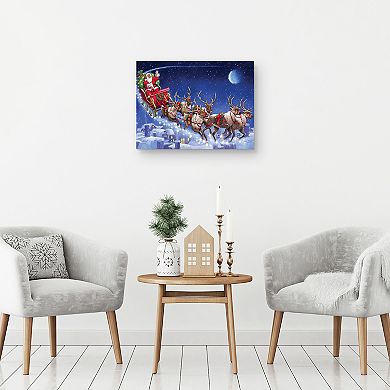 Master Piece Santa's Sleigh Canvas Wall Art