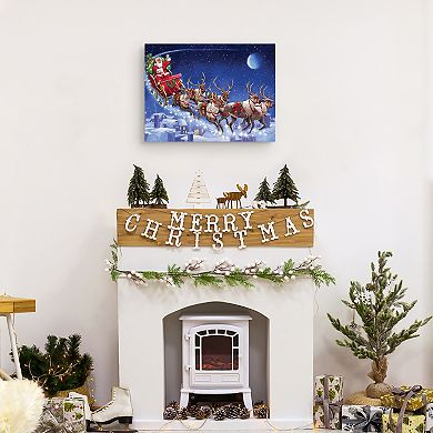 Master Piece Santa's Sleigh Canvas Wall Art