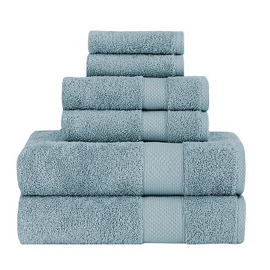 Classic Turkish Towels Genuine Cotton Soft Absorbent Luxury Madison 8 Piece Set With 2 Bath Towels, 2 Hand Towels, 2 Washcloths, and 2 Bath Mats