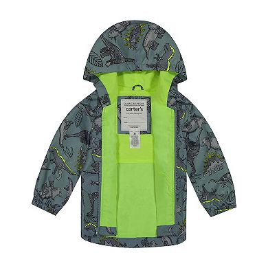 Toddler Boy Carter's Dinosaur Hooded Rain Jacket