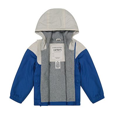 Toddler Boy Carter's Fleece Lined Colorblock Midweight Hooded Jacket