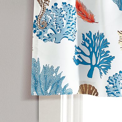 Lush Decor Coastal Reef Feather Light Filtering Valance