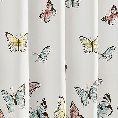 Lush Decor Flutter Butterfly Window Curtain Panels