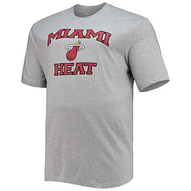 Men's Heathered Gray Miami Heat Big & Tall Heart & Soul T-Shirt