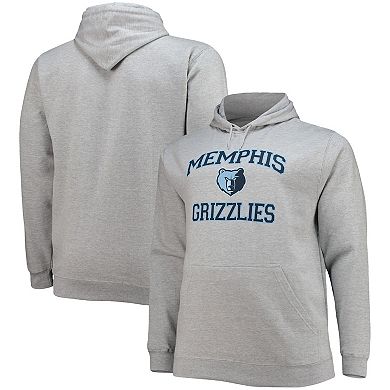 Men's Heathered Gray Memphis Grizzlies Big & Tall Heart & Soul Pullover Hoodie