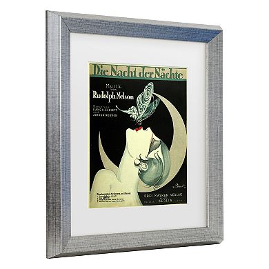 Trademark Fine Art Vintage Apple Collection Art Deco Music Sheet Matted Framed Art