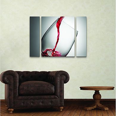 Wine Glass Canvas Wall Art 3-piece Set