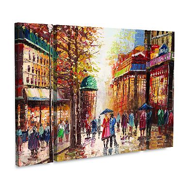 Joval French Street Canvas Wall Art 3-piece Set