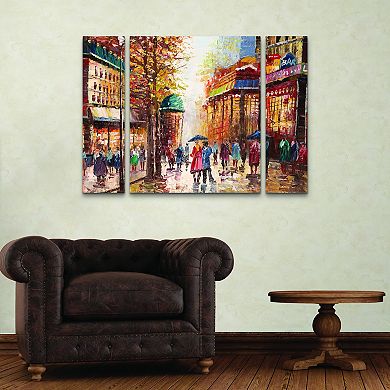 Joval French Street Canvas Wall Art 3-piece Set