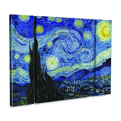 Vincent Van Gogh Starry Night Canvas Wall Art 3-piece Set