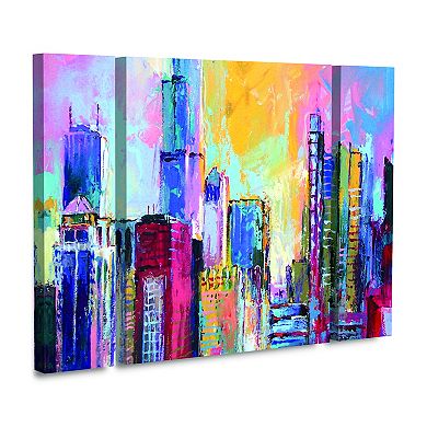 Richard Wallich Chicago Canvas Wall Art 3-piece Set