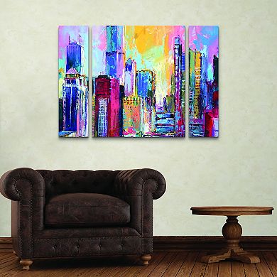 Richard Wallich Chicago Canvas Wall Art 3-piece Set