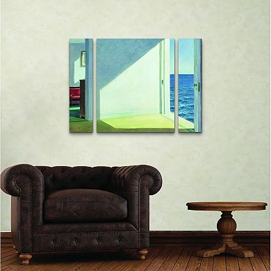 Edward Hopper Rooms by the Sea Canvas Wall Art 3-piece Set