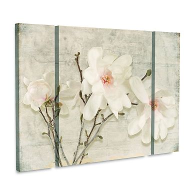 Spring Magnolia Canvas Wall Art 3-piece Set