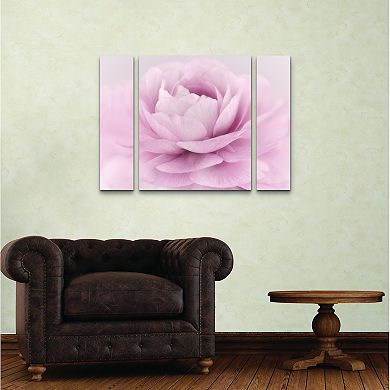 Rose Pink Canvas Wall Art 3-piece Set