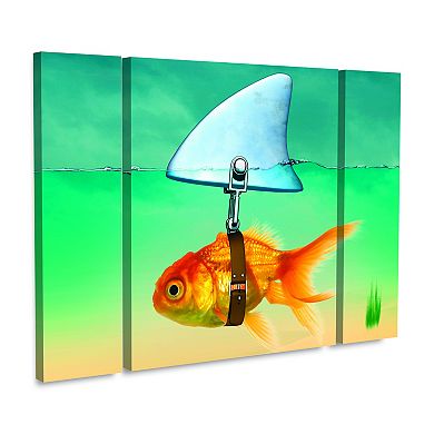 Gold Fish Canvas Wall Art 3-piece Set
