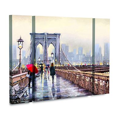 Brooklyn Bridge Canvas Wall Art 3-piece Set