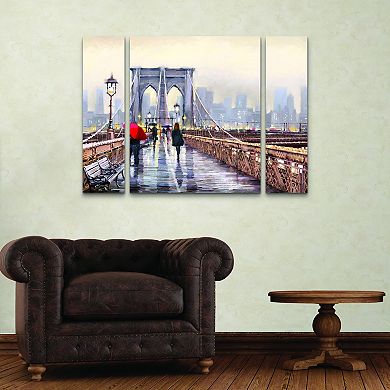 Brooklyn Bridge Canvas Wall Art 3-piece Set