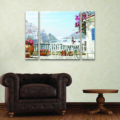 Amalfi Coast Canvas Wall Art 3-piece Set