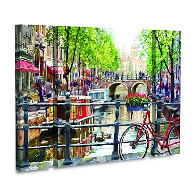 Amsterdam Landscape Canvas Wall Art 3-piece Set