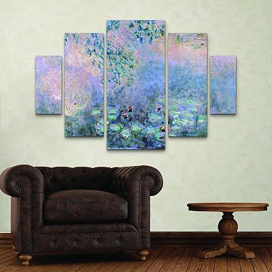 Trademark Fine Art Claude Monet Water Lilies 1914-22 Multi Panel Art Set Large Diamond