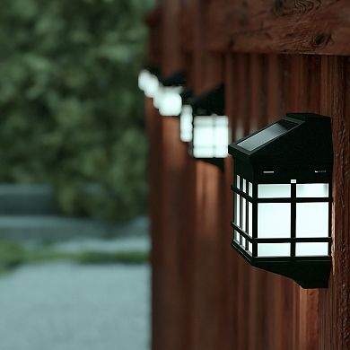 Flash Furniture 6-pack Wall Mount LED Weather Resistant Solar Powered Deck & Fencing Lights