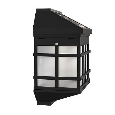 Flash Furniture 6-pack Wall Mount LED Weather Resistant Solar Powered Deck & Fencing Lights