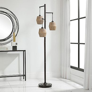 Three Hanging Shades Floor Lamp