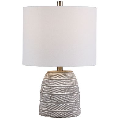 Concrete Etched Table Lamp