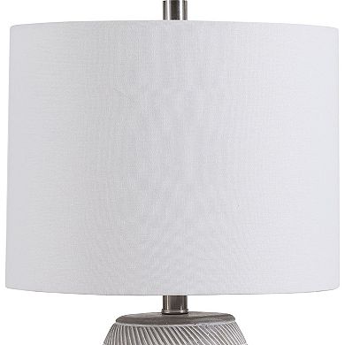 Concrete Etched Table Lamp