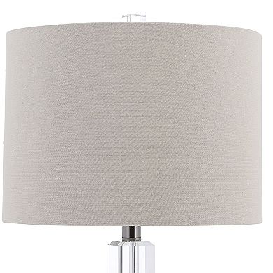 Elegant Stacked Crystal Table Lamp