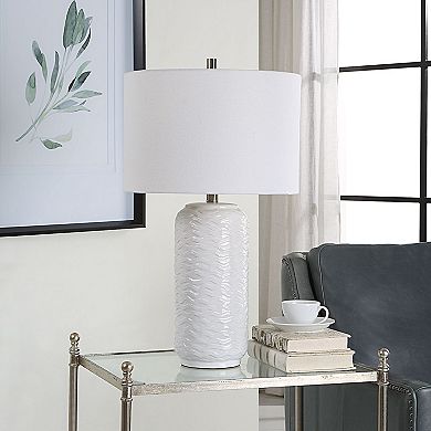 Ceramic Wavy Textured Table Lamp