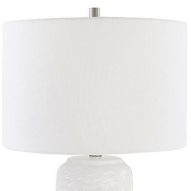 Ceramic Wavy Textured Table Lamp