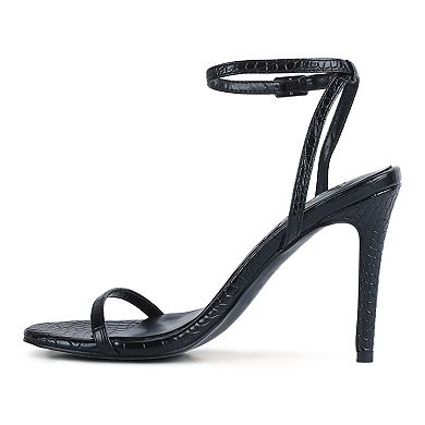 Rag & Co Blondes Women's Leather High Heel Dress Sandals