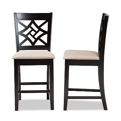 Baxton Studio Nicolette Counter Stool 2-piece Set