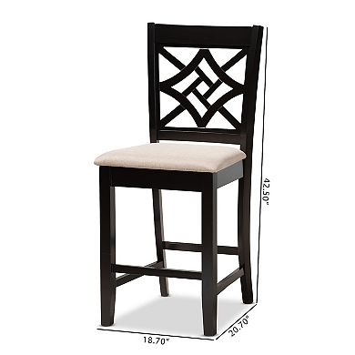 Baxton Studio Nicolette Counter Stool 2-piece Set