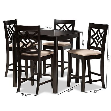 Baxton Studio Nicolette Pub 5-piece Set