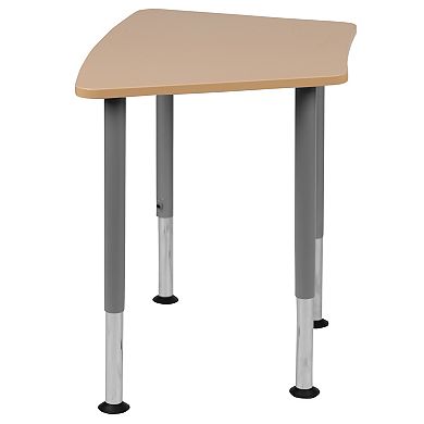 Flash Furniture Hex Natural Collaborative Adjustable Student Desk