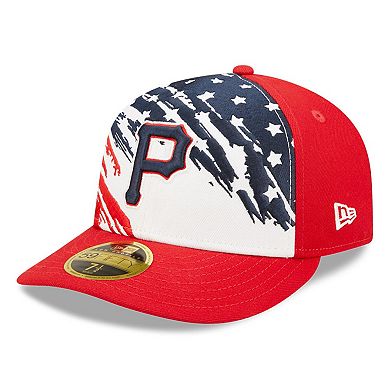 Men's New Era Red Pittsburgh Pirates 2022 4th of July Low Profile 59FIFTY Fitted Hat