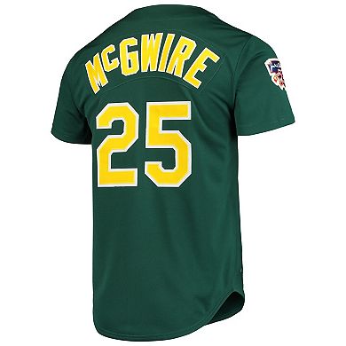 Men's Mitchell & Ness Mark McGwire Green Oakland Athletics 1997 Cooperstown Collection Authentic Jersey