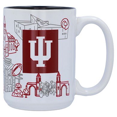 Indiana Hoosiers 15oz. Campus Line Art Mug