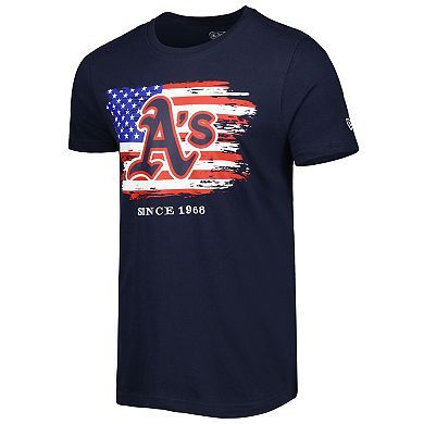 Men's New Era Navy Oakland Athletics 4th of July Jersey T-Shirt