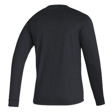 Men's adidas Black Arizona State Sun Devils Sideline Creator Practice AEROREADY Long Sleeve T-Shirt