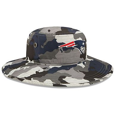 Men's New Era Camo New England Patriots 2022 NFL Training Camp Official Panama Bucket Hat