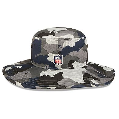 Men's New Era Camo New England Patriots 2022 NFL Training Camp Official Panama Bucket Hat