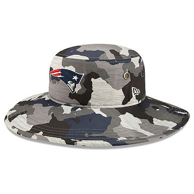 Men's New Era Camo New England Patriots 2022 NFL Training Camp Official Panama Bucket Hat